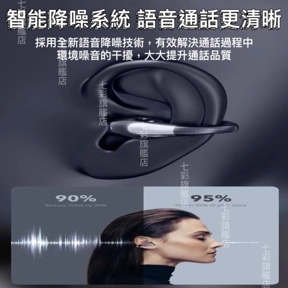 無線藍芽耳機 運動藍牙耳機 耳機 耳骨藍芽耳機 HIFI耳機 高清音質 藍芽耳機 耳夾耳機-細節圖4
