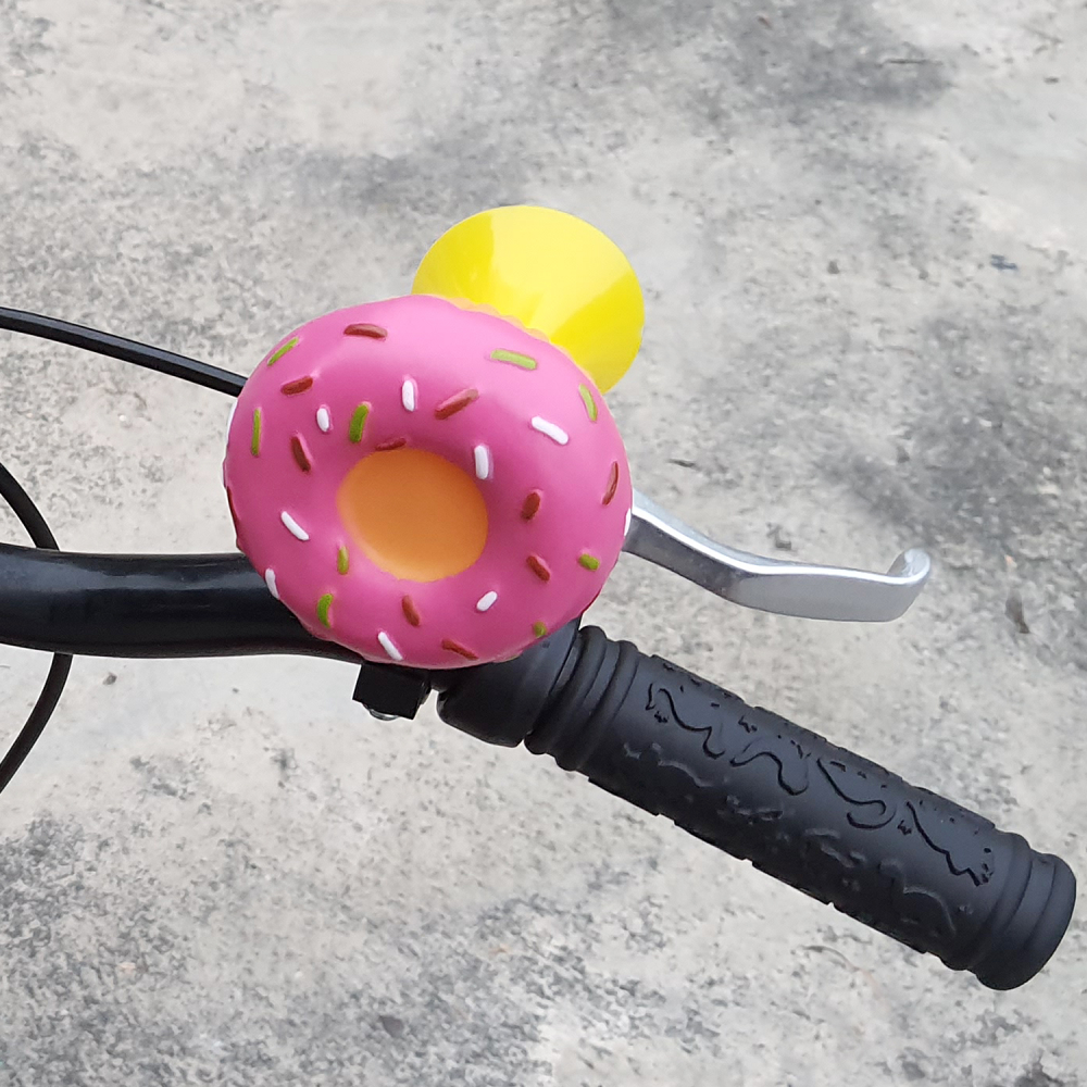 ONIPAX &豆子好吃  獨家設計甜甜圈喇叭 適用一般自行車，滑步車，滑板車等  (草莓)-細節圖2