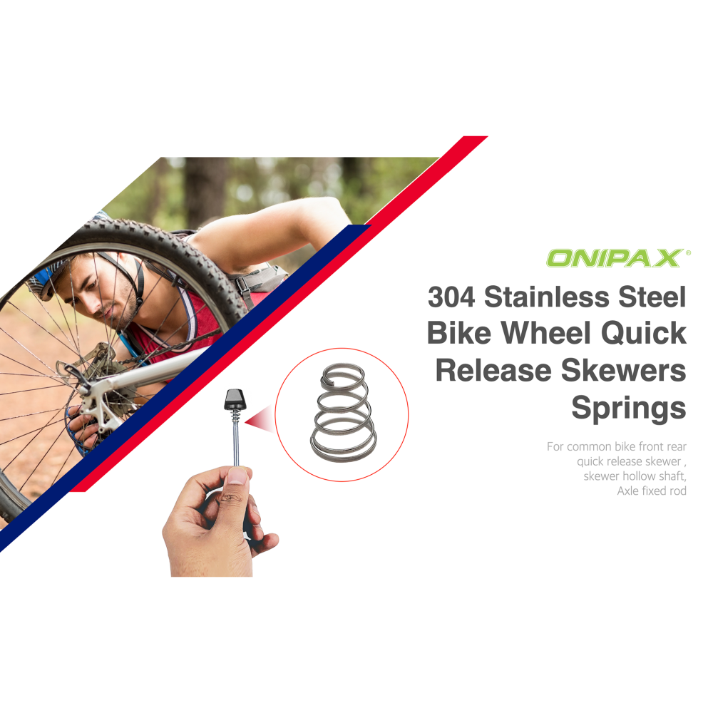 ONIPAX 304不鏽鋼自行車車輪快拆桿彈簧-細節圖2