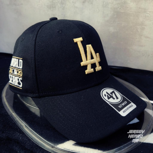 【球衣藏家】LA Dodgers 洛杉磯 道奇 黑金款 世界大賽 New Era 可調式 老帽 MLB Dad Hat