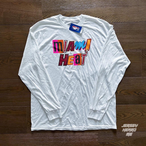 【球衣藏家】Miami Heats 熱火 城市版 球隊發行 NBA 棉質 長袖 Tee