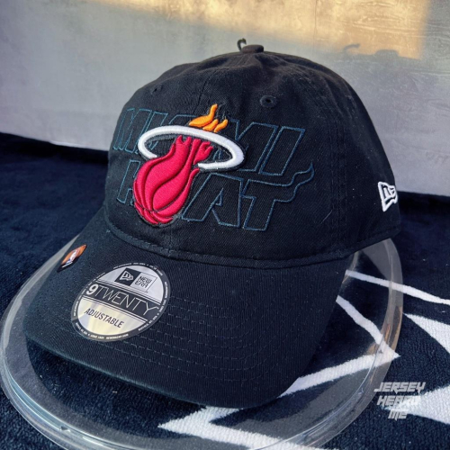 【球衣藏家】熱火 Miami Heats New Era 浮雕字體 可調式 城市 老帽 NBA Dad Hat