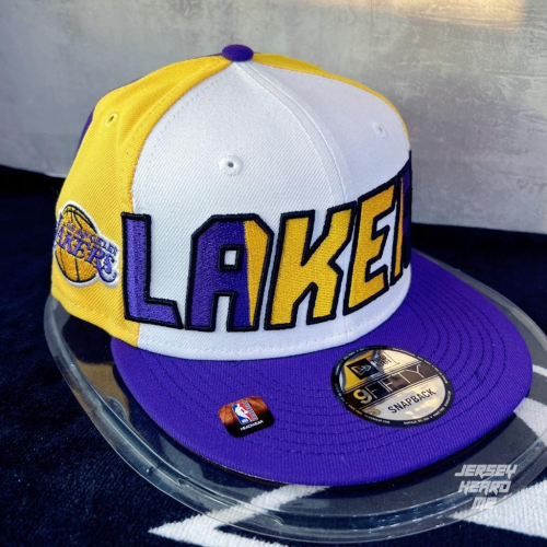 【球衣藏家】New Era Lakers 湖人 拼色款 可調式 後扣帽 NBA Snapback