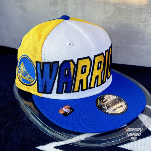 【球衣藏家】New Era Warriors 勇士 拼色款 可調式 後扣帽 NBA Snapback
