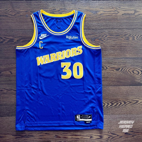 【球衣藏家】Stephen Curry 22-23 Warriors 咖哩 勇士 復古 贊助標 球迷版 NBA 球衣