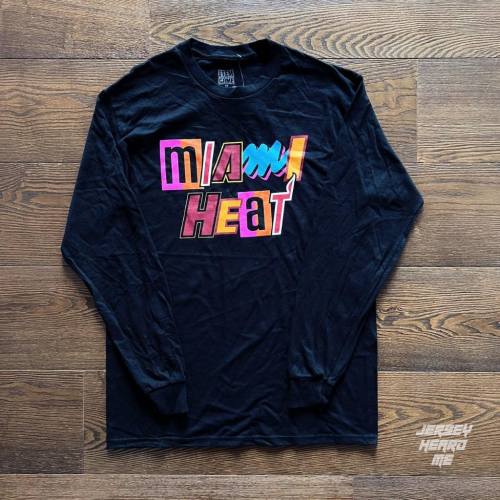 【球衣藏家】Miami Heats 熱火 城市版 球隊發行 NBA 棉質 長袖 Tee