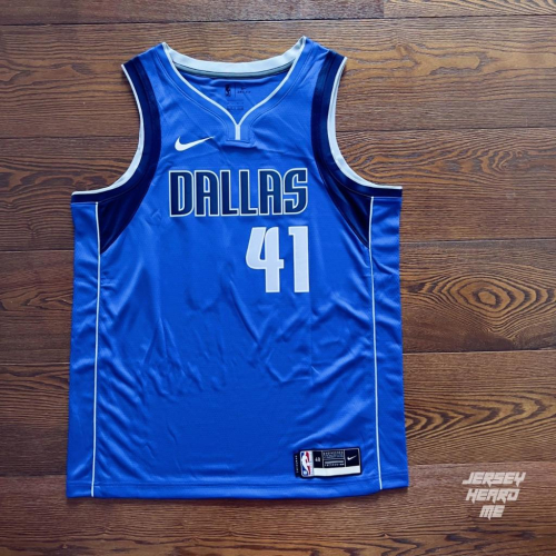 【球衣藏家】Dirk Nowitzki Dallas Mavs 德佬 獨行俠 客場藍 官方客製 球迷版 NBA 球衣