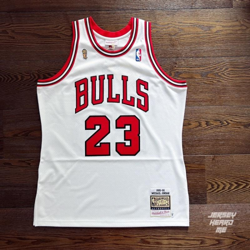 【球衣藏家】Michael Jordan 1995-96 冠軍戰 金盃白 MJ 喬丹 M&amp;N 復刻 球員版 NBA 球衣