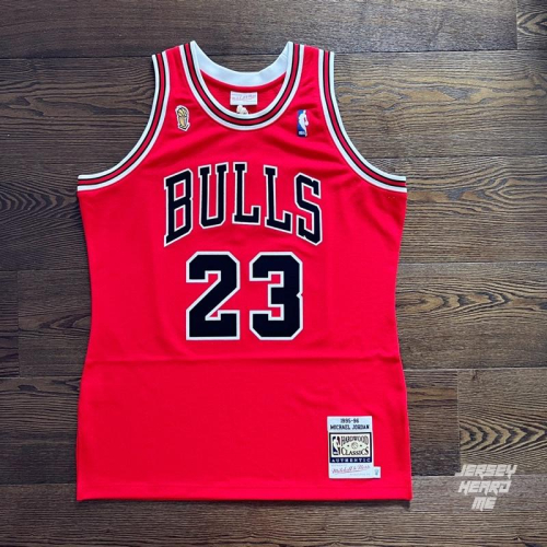 【球衣藏家】Michael Jordan 1995-96 冠軍戰 金盃紅 MJ 喬丹 M&amp;N 復刻 球員版 NBA 球衣