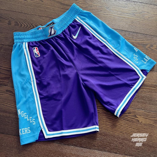 【球衣藏家】Lakers City Edition Shorts 湖人 75周年 城市版 球迷版 NBA 球褲