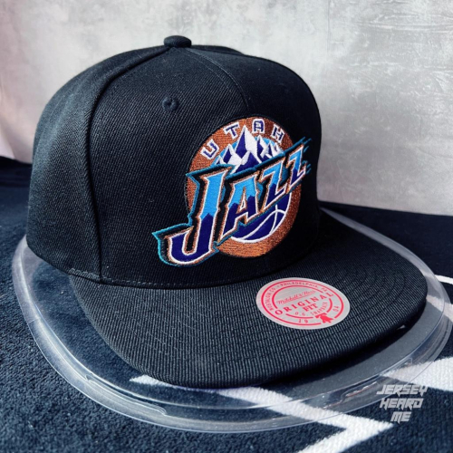 【球衣藏家】Utah Jazzs 爵士 復古 冰山 M&amp;N 可調式後扣帽 NBA Snapback