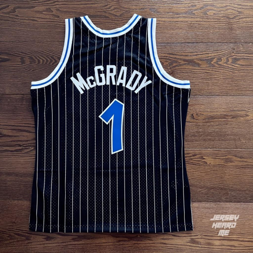 【球衣藏家】Tracy McGrady 魔術 復古 黑條紋 M&amp;N Swingman NBA 球迷版 球衣