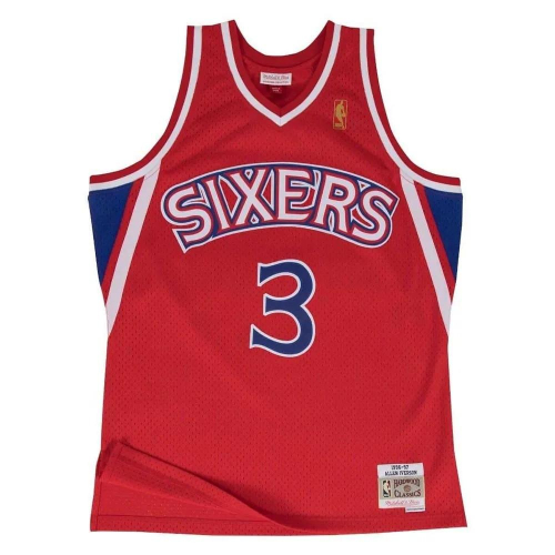 【球衣藏家】Allen Iverson 76ers 戰神 AI 艾佛森 七六人 M&amp;N SW NBA 球迷版 球衣