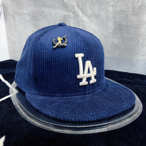【球衣藏家】LA Dodgers 洛杉磯 道奇 New Era 燈芯絨 深藍 全封帽 MLB Fitted