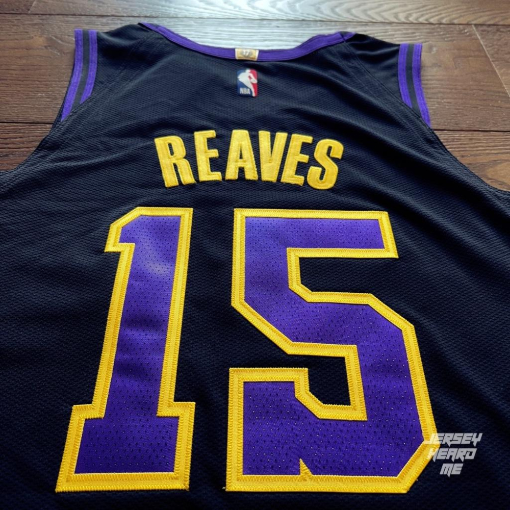 【球衣藏家】Reaves 23-24 湖人 城市版 Lakers City AU NIKE 贊助標 球員版 NBA 球衣-細節圖5