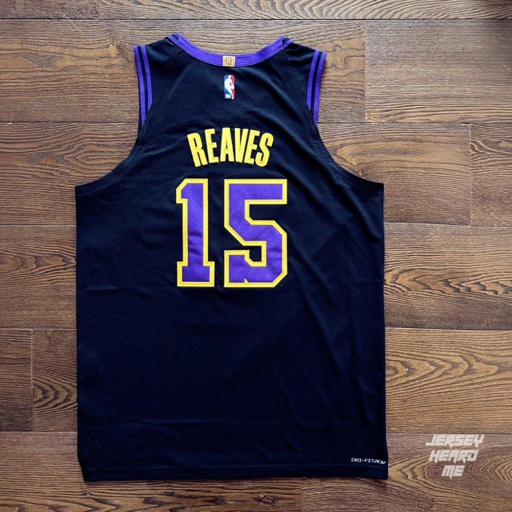 【球衣藏家】Reaves 23-24 湖人 城市版 Lakers City AU NIKE 贊助標 球員版 NBA 球衣-細節圖6