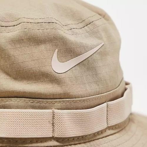 【球衣藏家】Nike 奶茶色 沙色 Icon LOGO Bucket Hat 漁夫帽 DM3329-247-細節圖2