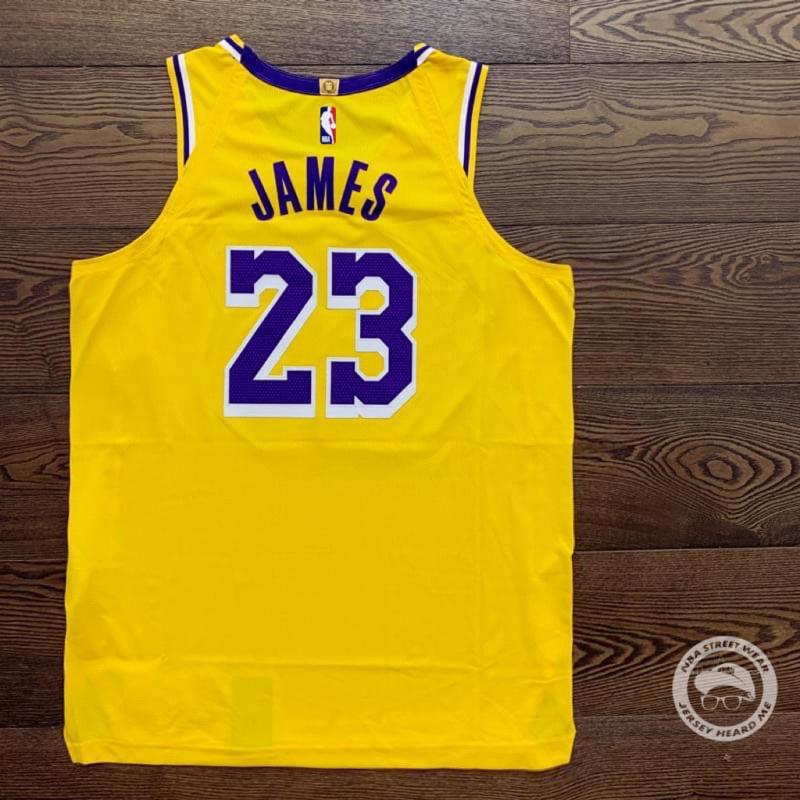 【球衣藏家】Lebron James LBJ 湖人 主場黃 Lakers Icon AU NIKE 球員版 NBA 球衣-細節圖2