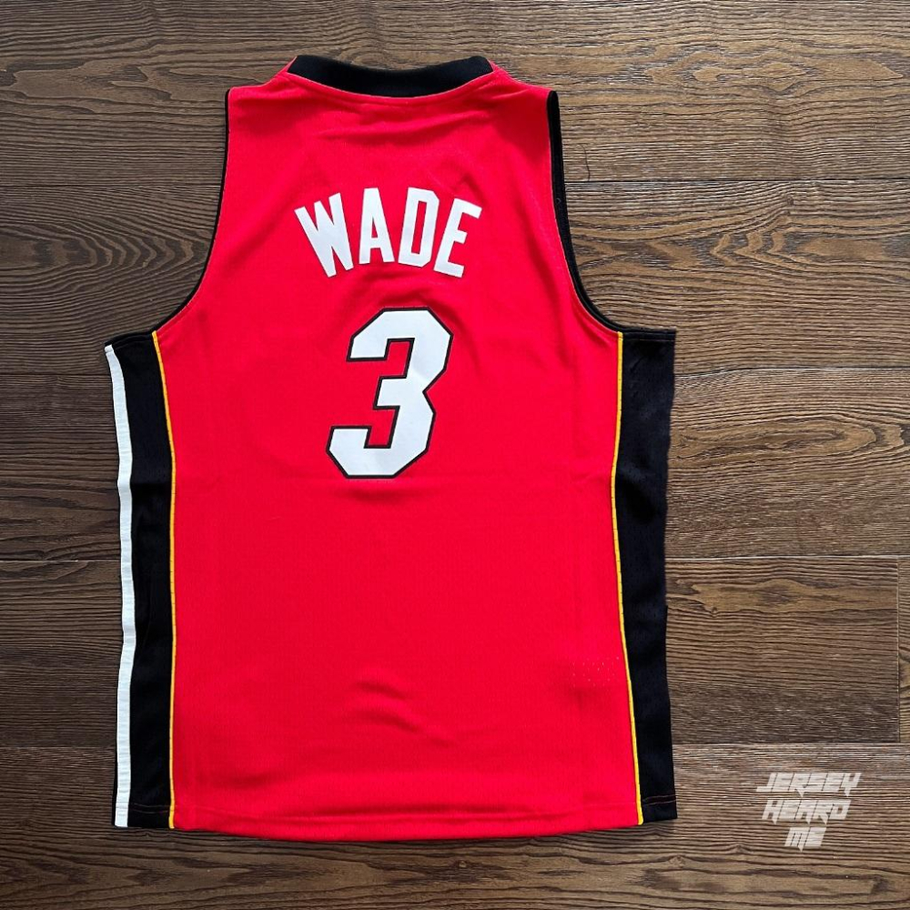 【球衣藏家】Wade 熱火 復古紅 Miami Heats M&N HWC Swingman 球迷版 NBA 球衣-細節圖2