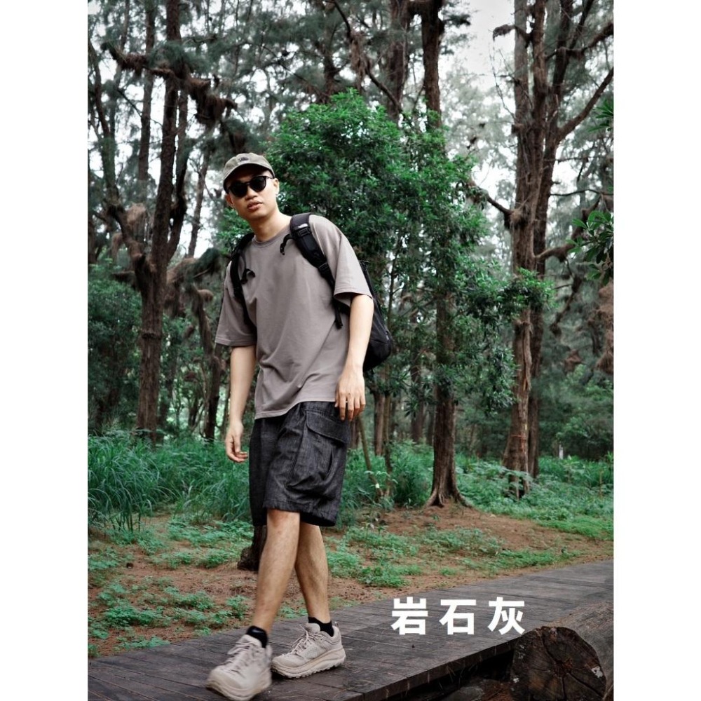 【球衣藏家】大地色系 高品質 球衣內搭 重磅素T 螺紋加強 口袋T 素T 落肩款 美式 寬鬆短袖 硬挺 抗皺 短袖 短T-細節圖2
