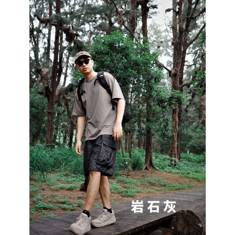 【球衣藏家】大地色系 高品質 球衣內搭 重磅素T 螺紋加強 口袋T 素T 落肩款 美式 寬鬆短袖 硬挺 抗皺 短袖 短T-細節圖2