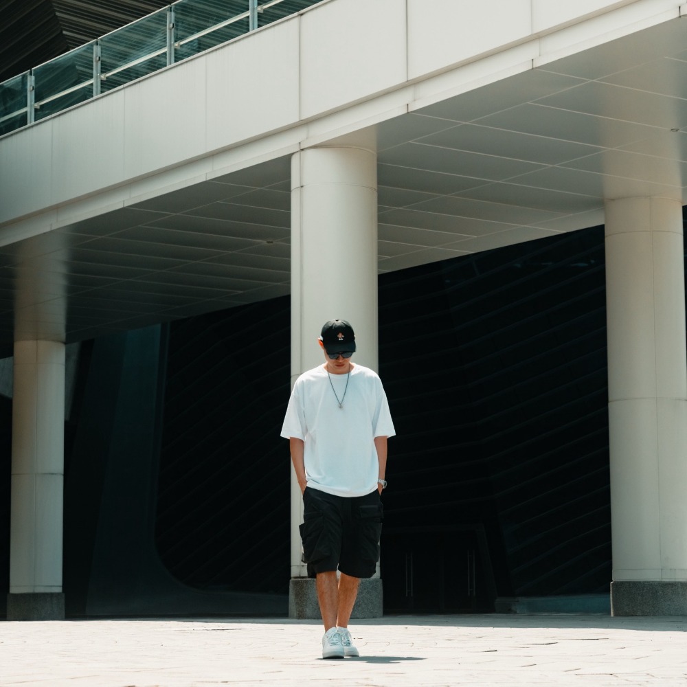 【球衣藏家】JHM 經典 黑白 基本款 百搭 高品質 內搭 口袋T 素T 落肩 美式 寬鬆 硬挺 抗皺 短T 短袖-規格圖9