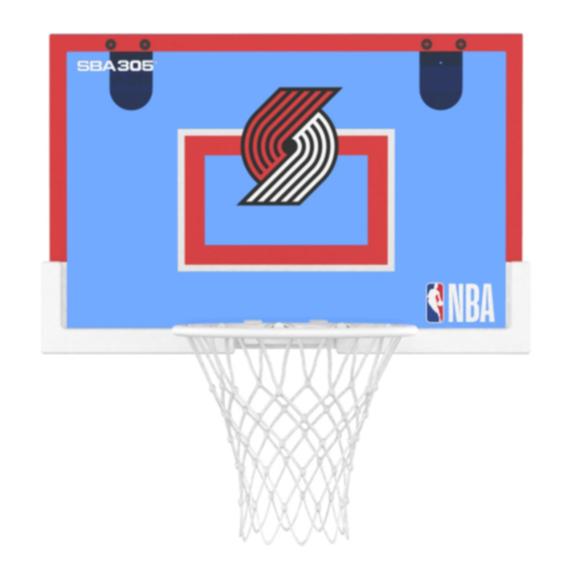 【球衣藏家】SBA305 台灣總代理 NBA 官方授權 壁掛式 居家 室內 玩具 小籃框 隊徽款 - 拓荒者 附小籃球-細節圖3