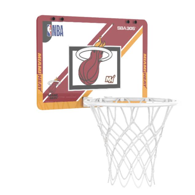 【球衣藏家】SBA305 台灣總代理 NBA 官方授權 壁掛式 居家 室內 玩具 小籃框 MINI款 - 熱火 附小籃球-細節圖5