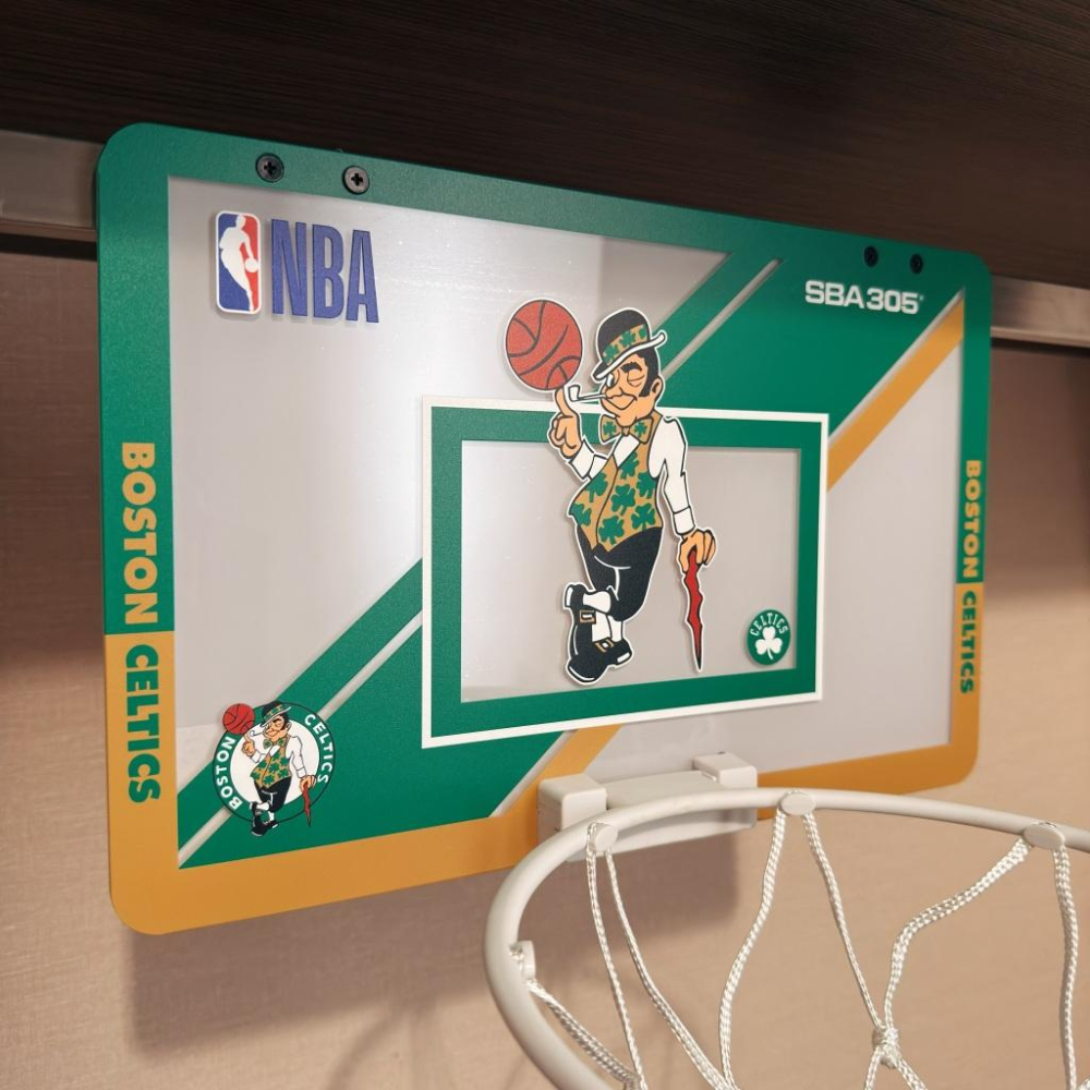 【球衣藏家】SBA305 台灣總代理 NBA 官方授權 壁掛式 室內 玩具 小籃框 MINI款 - 賽爾提克 附小籃球-細節圖2