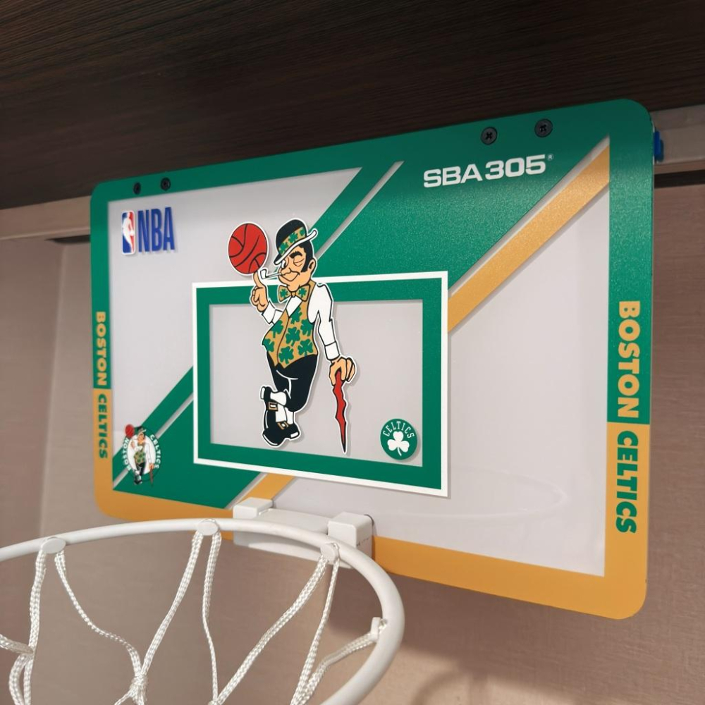 【球衣藏家】SBA305 台灣總代理 NBA 官方授權 壁掛式 室內 玩具 小籃框 MINI款 - 賽爾提克 附小籃球-細節圖3