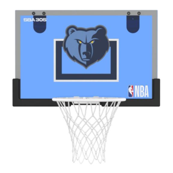 【球衣藏家】SBA305 台灣總代理 NBA 官方授權 壁掛式 室內 玩具 小籃框 紅藍 隊徽款 - 灰熊 附小籃球-細節圖3