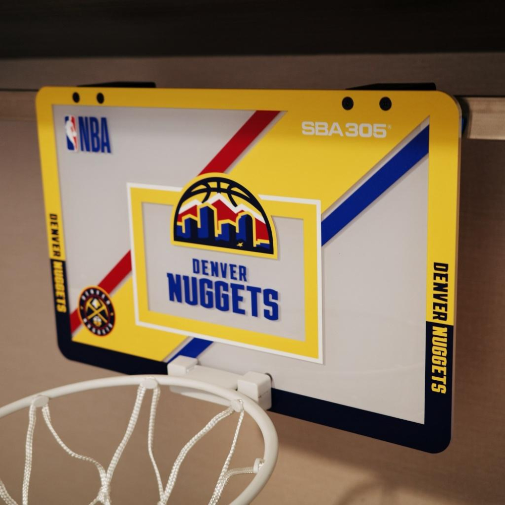 【球衣藏家】SBA305 台灣總代理 NBA 官方授權 壁掛式 居家 室內 玩具 小籃框 MINI款 - 金塊 附小籃球-細節圖3