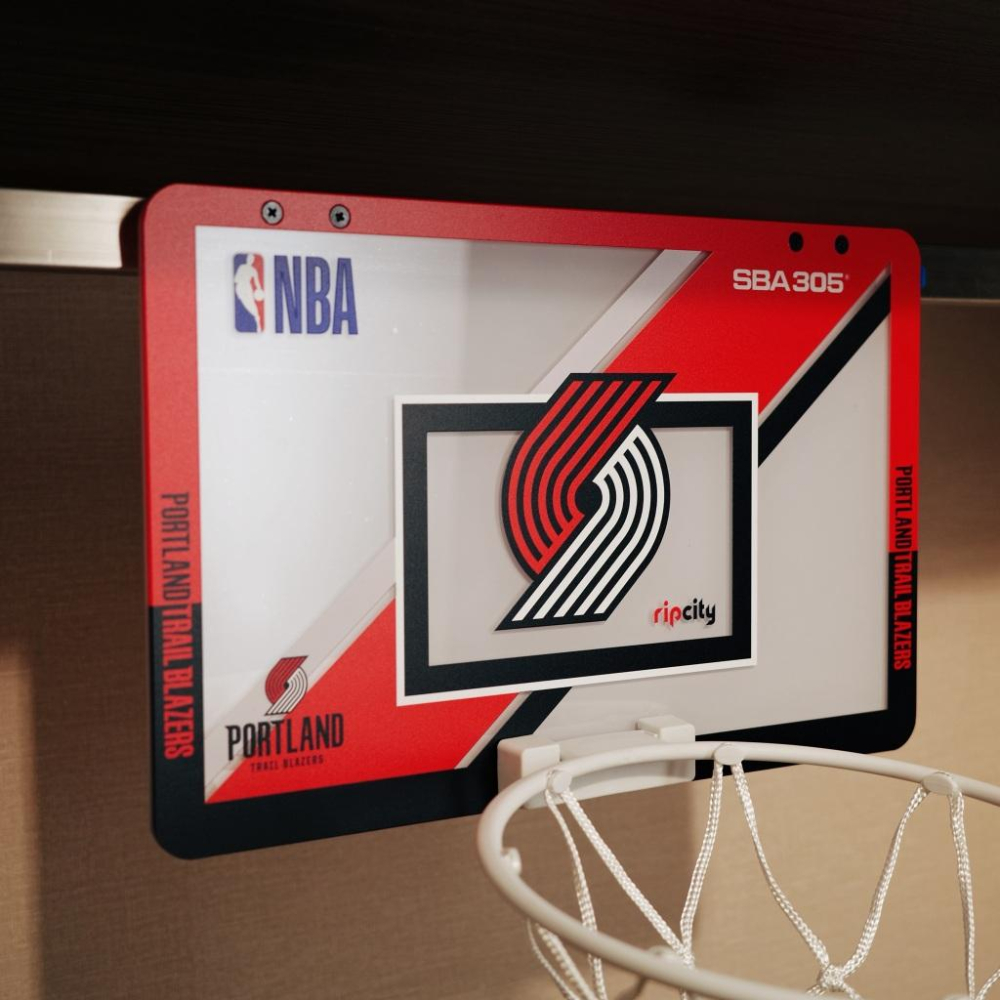 【球衣藏家】SBA305 台灣總代理 NBA 官方授權 壁掛式 室內 玩具 小籃框 MINI款 - 拓荒者 附小籃球-細節圖3