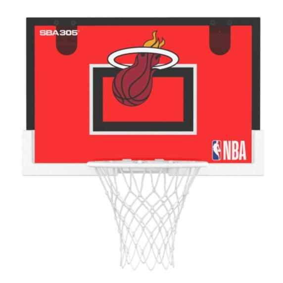 【球衣藏家】SBA305 台灣總代理 NBA 官方授權 壁掛式 居家 室內 玩具 小籃框 隊徽款 - 熱火 附小籃球-細節圖4