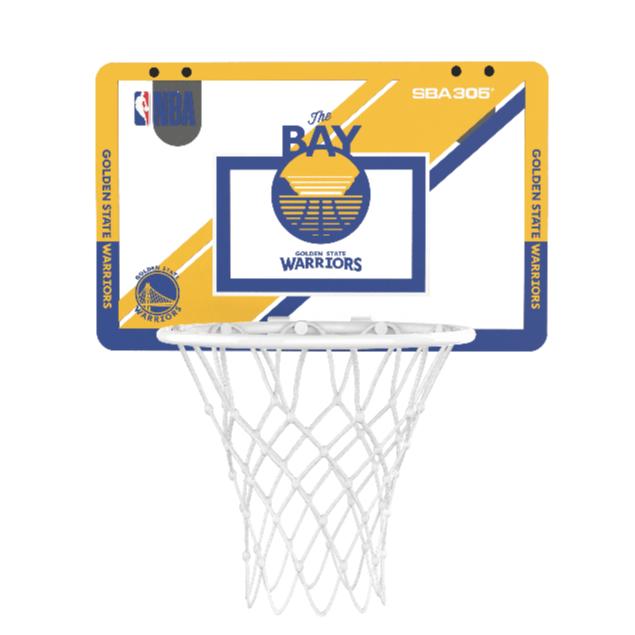 【球衣藏家】SBA305 台灣總代理 NBA 官方授權 壁掛式 居家 室內 玩具 小籃框 MINI款 - 勇士 附小籃球-細節圖4