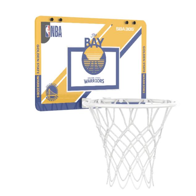 【球衣藏家】SBA305 台灣總代理 NBA 官方授權 壁掛式 居家 室內 玩具 小籃框 MINI款 - 勇士 附小籃球-細節圖5