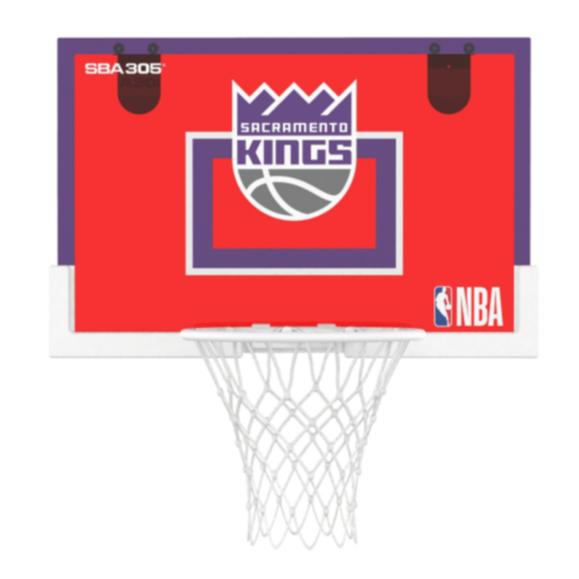 【球衣藏家】SBA305 台灣總代理 NBA 官方授權 壁掛式 居家 室內 玩具 小籃框 隊徽款 - 國王 附小籃球-細節圖3