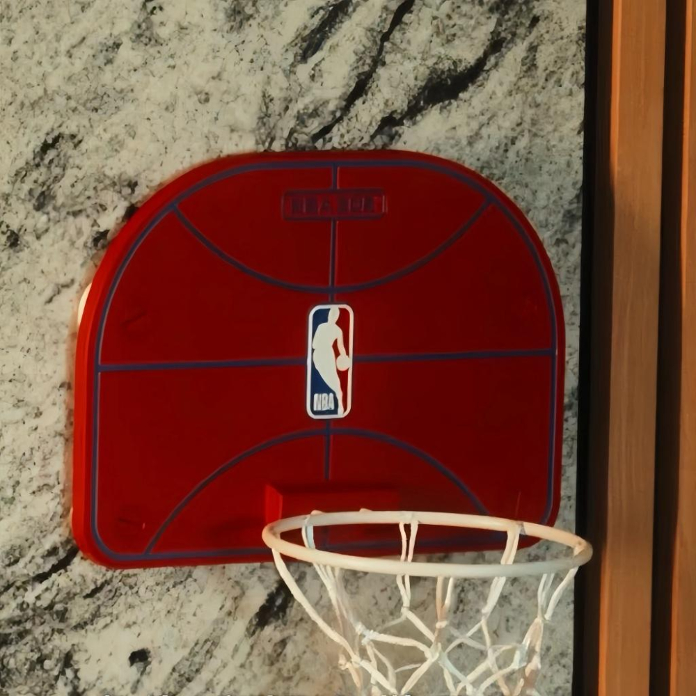 【球衣藏家】SBA305 台灣總代理 NBA 官方授權 壁掛式 室內 玩具 小籃框 NBA LOGO 聯盟款 附小籃球-細節圖2