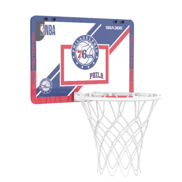 【球衣藏家】SBA305 台灣總代理 NBA 官方授權 壁掛式 室內 玩具 小籃框 MINI款 - 76人 附小籃球-細節圖5