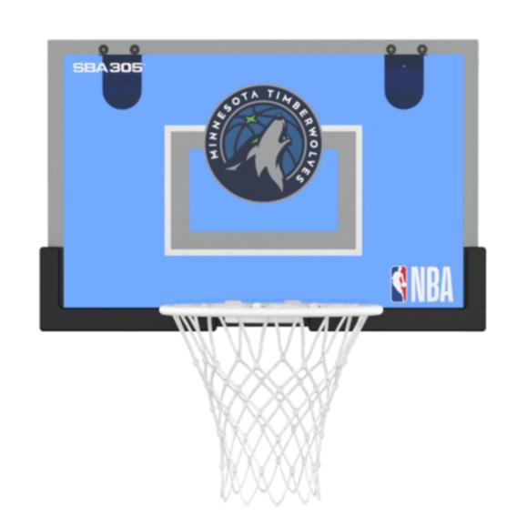 【球衣藏家】SBA305 台灣總代理 NBA 官方授權 壁掛式 居家 室內 玩具 小籃框 隊徽款 - 灰狼 附小籃球-細節圖3