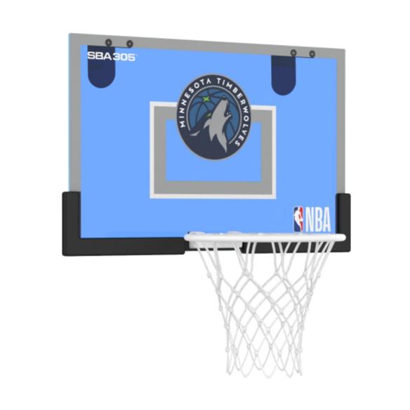 【球衣藏家】SBA305 台灣總代理 NBA 官方授權 壁掛式 居家 室內 玩具 小籃框 隊徽款 - 灰狼 附小籃球-細節圖4