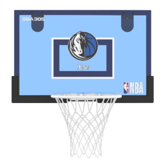 【球衣藏家】SBA305 台灣總代理 NBA 官方授權 壁掛式 居家 室內 玩具 小籃框 隊徽款 - 獨行俠 附小籃球-細節圖8