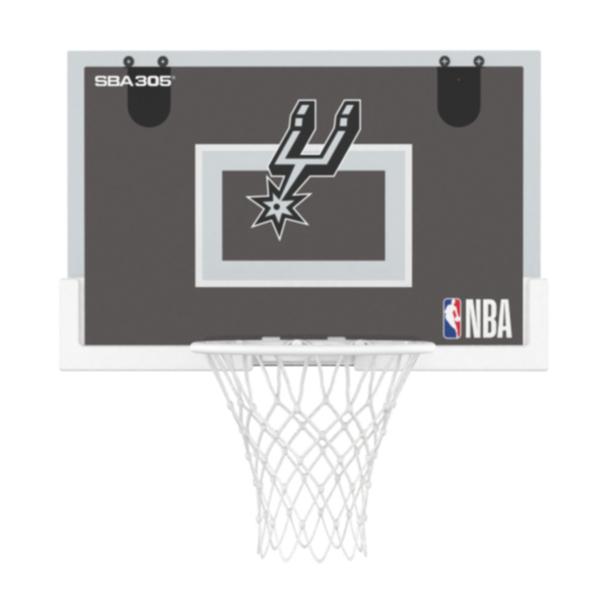 【球衣藏家】SBA305 台灣總代理 NBA 官方授權 壁掛式 居家 室內 玩具 小籃框 隊徽款 - 馬刺 附小籃球-細節圖3