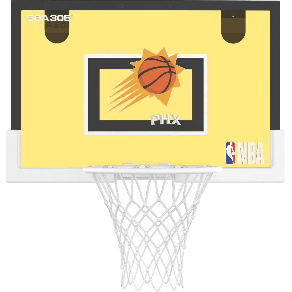 【球衣藏家】SBA305 台灣總代理 NBA 官方授權 壁掛式 居家 室內 玩具 小籃框 隊徽款 - 太陽 附小籃球-細節圖3