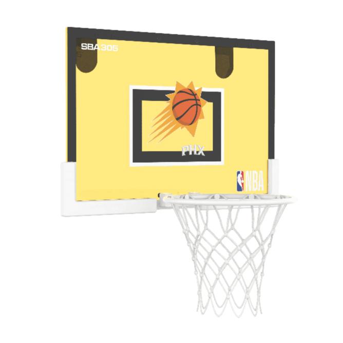 【球衣藏家】SBA305 台灣總代理 NBA 官方授權 壁掛式 居家 室內 玩具 小籃框 隊徽款 - 太陽 附小籃球-細節圖4