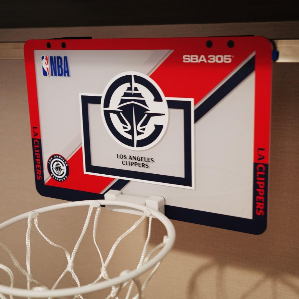 【球衣藏家】SBA305 台灣總代理 NBA 官方授權 壁掛式 居家 室內 玩具 小籃框 MINI款 - 快艇 附小籃球-細節圖2