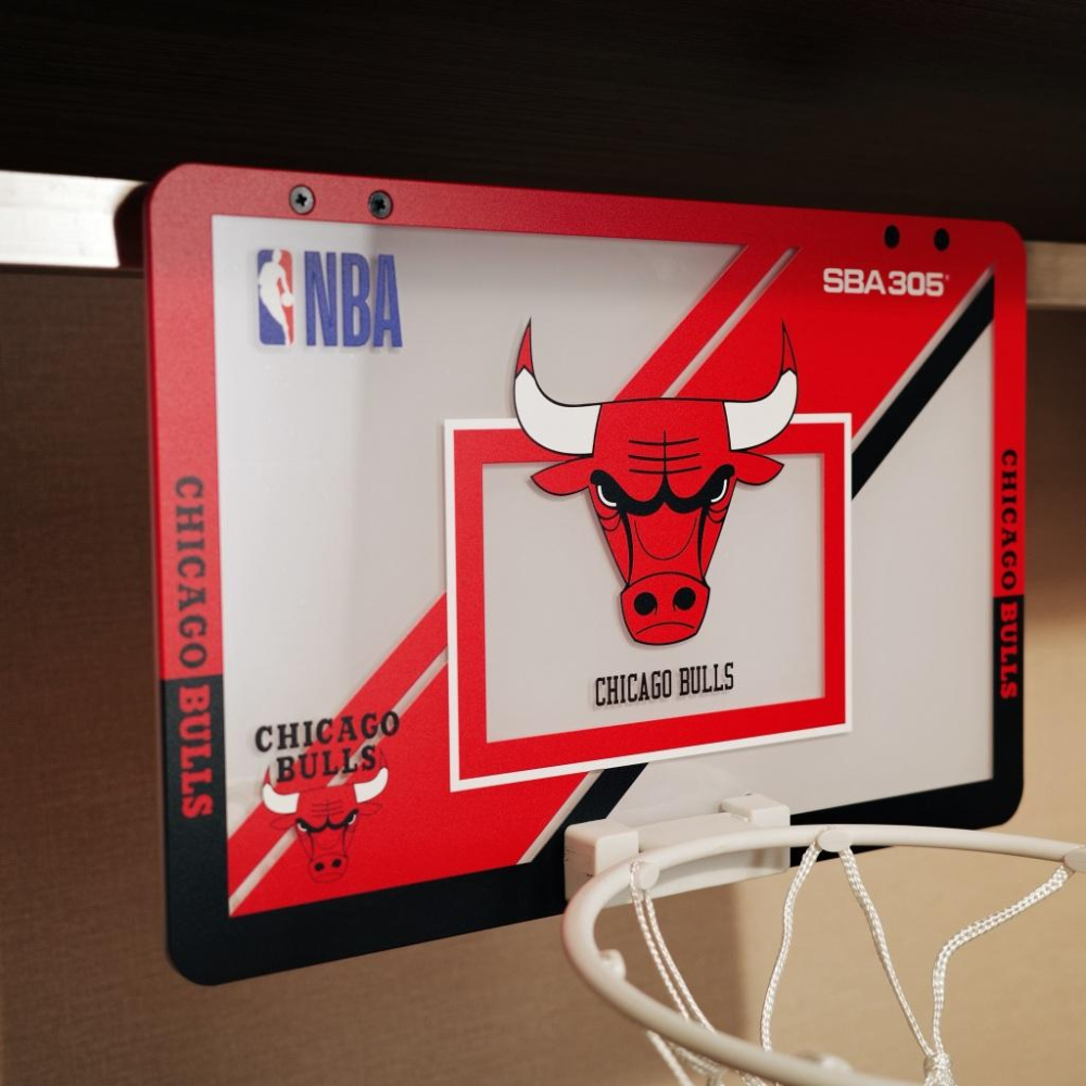 【球衣藏家】SBA305 台灣總代理 NBA 官方授權 壁掛式 居家 室內 玩具 小籃框 MINI款 - 公牛 附小籃球-細節圖3