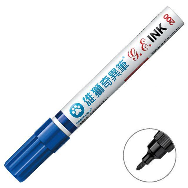 【雄獅文具】NO.200 雄獅油性速乾奇異筆(紅.黑.藍) 全館滿99元不含運才出貨～-細節圖3