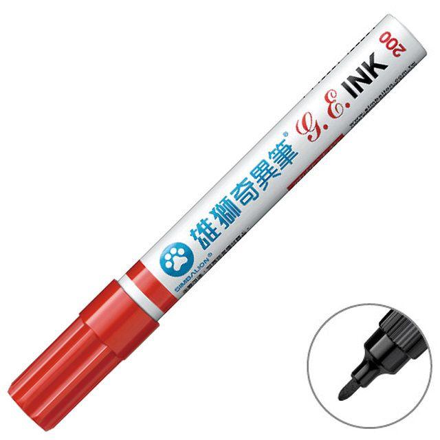 【雄獅文具】NO.200 雄獅油性速乾奇異筆(紅.黑.藍) 全館滿99元不含運才出貨～-細節圖4