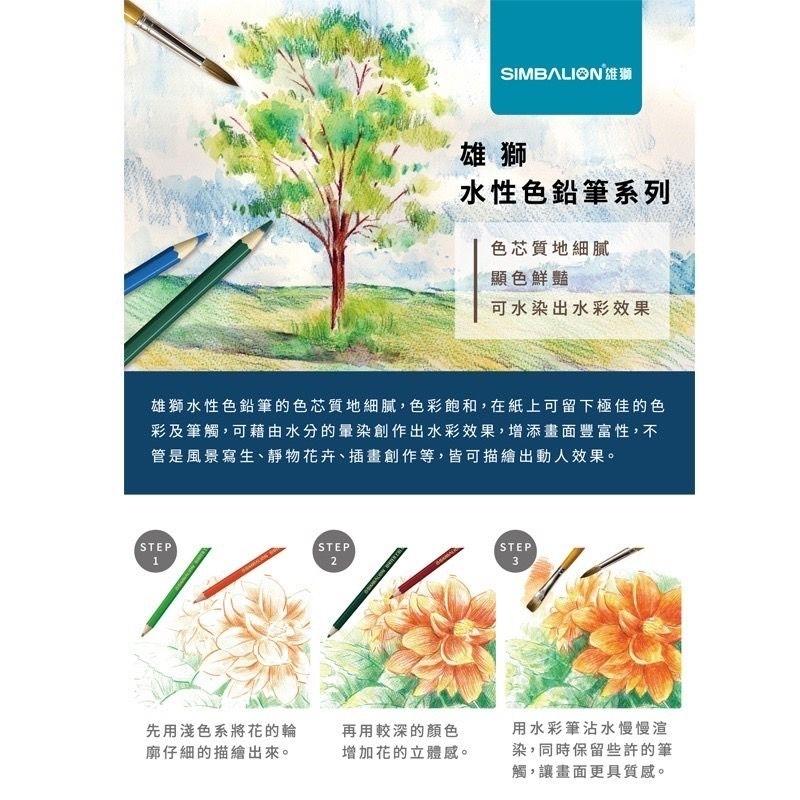 雄獅 WP-24 24色 水性色鉛筆 水彩色鉛筆 新包裝-細節圖4